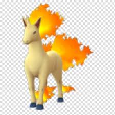 It has long flame streaks on its tail, mane, and feet. Pokemon Go Ponyta Rapidash Moltres Pokemon Go Transparent Background Png Clipart Hiclipart