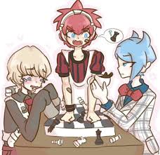 Tumblr is a place to express yourself, discover yourself, and bond over the stuff you love. Jataro Kemuri Masaru Daimon Nagisa Shingetsu Danganronpa Another Episode Ultra Despair Girls Danganronpa Cute Drawings Indie Game Art