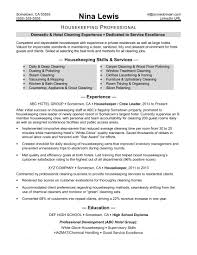 Defreitas 4089 virginia street bridgeview, il 60455 phone: Housekeeping Resume Sample Monster Com