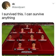 That Arsenal Lineup Arsenal Football Memes Football
