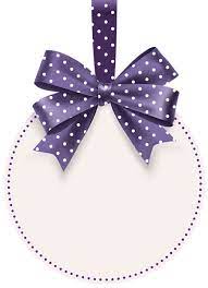 Round Label With Bow Template Png Clip Art Image Bow Template Crafts Floral Border Design