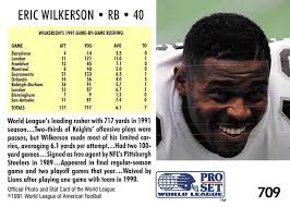 Amazon.com: 1991 Pro Set Football #709 Eric Wilkerson NY/NJ Knights LL The  Official Trading Card of the National Football League (NFL) : Collectibles  & Fine Art