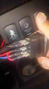 I did find this thread help wiring rigid ind harness with a push button switch. Light Bar Switch Wiring Help Needed Kawasaki Teryx Forum