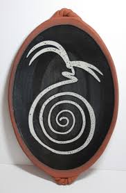 Suzanne Storer-signed Ceramic Plate-abstract/african Style Black & White-  California/portland, Oregon/utah