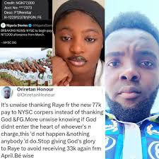 This time around the 77k is really assured to all corps members do not  doubt it.... It is now very Legit💪💪 Congratulations to us 👏 Thank you  capacitated (Miss Raye) DG &