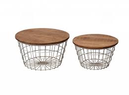 Ikea beistelltisch nachttisch ablagetisch sofatisch tisch couchtisch 39x30 cm. 2er Set Couchtisch Dave Rund Metallkorb Weiss Stauraum Beistelltisch Sofatisch Ebay