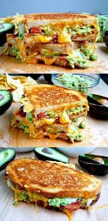 Bacon Guacamole Grilled Cheese Sandwich Recipe Best Avocado Recipes Recipes Food