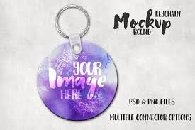Round Sublimation Keychain Mockup Keychain Psd Mockup Template Mockup Psd