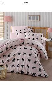 Luxury Bedding Set 2 Pieces Cotton Rich High Quality Linen Single Quilt Duvet Cover Black Cat Animal Pink Pe Luxury Bedding Luxury Bedding Set Cheap Home Decor