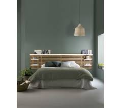 Enfin, certaines têtes de lit ont un contour en métal noir, qui leur apporte une touche industrielle au. Tete De Lit Avec Tablettes Nidra Bois Et Blanc Style Nature Tete De Lit But