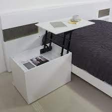 Lift Top Nightstand Side Table 244 Bed Table Furniture Space Saving Accessories