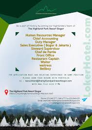 Pt maxind karya anugerah jl. The Highland Park Resort Hotel Bogor Loker Lowongan Kerja Hotel