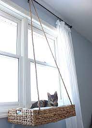 Diy Cat Perch Hanging Window Basket Diy Cat Bed Cat Perch Cat Window Perch