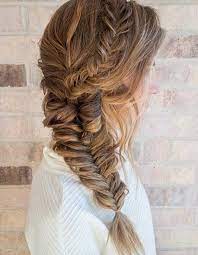 You will find that a fishtail braid is perfect for such occasions as you can simply draw the hair to one side, divide it into two divisions and then braid it to. 21 Pretty Side Swept Hairstyles For Prom Stayglam Fishtail Braid Hairstyles Hair Styles Long Hair Styles