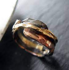 18k Yellow Gold 14k Rose And White Gold Mixed Metal Ring Custom Wedding Band 4 6mm Distr Mens Wedding Bands Unique Mens Rustic Wedding Bands Mens Wedding Bands