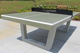 We&rsquo;ve had a cheap ugly ping pong table on our back patio for a long time and it just barely fits. Yes You Can Customize Your Concrete Ping Pong Table Sanderson Concrete