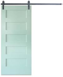 Thinking of adding a barn door your home's decor? Contemporary 5 Panel Barn Door Rustica