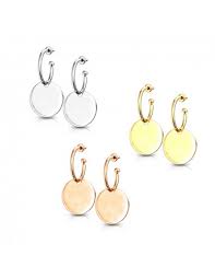 Fabriqué en acier inoxydable chirurgical de qualité médicale. Boucles D Oreilles Lake En Acier Chirurgical