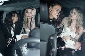 No, there is no relation. Paris Jackson Cara Delevingne Leave Oscars Afterparty Together Report Door