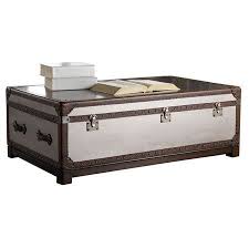 Huge antique pine trunk, primitive wood trunk, large pine storage trunk, trunk coffee table, farmhouse trunk. 36 Trunk Coffee Table Ideas