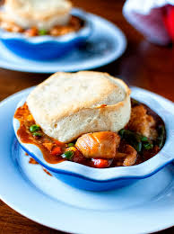 Roast the chicken for 25 minutes, or until cooked through and the put the chicken back on top of each noodle nest and put back into the oven for 10 minutes to allow the noodles to absorb the moisture. Easy Biscuit Chicken Pot Pie