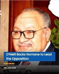 Headlines |O'Neill Backs Nomane to Lead the Opposition. A serious  leadership rift has emerged in Papua New Guinea's Opposition. The schism  follows Douglas Tomuriesa's recent move to lead the People's Progress Party  (