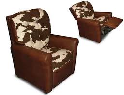 For Kids Cowhide Brown Leather Like Kids Recliner Cow Print Bro Ebay Kids Recliners Cow Print Chair Cow Print