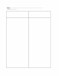 Blank Table Chart With 4 Columns World Of Reference
