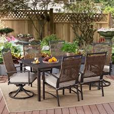 Heritage Farm 7 Piece Outdoor Dining Set Outdoor Patio Backyard Patio Dining Set Patio Dining Wicker Dining Set
