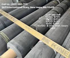 EDPM RUBBER 60MIL ROOFING ROLLS 10 x 100 —WERE $1600.00 SELLING FOR—