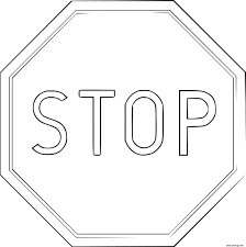 coloriage panneau stop arret securite routiere dessin a imprimer bus