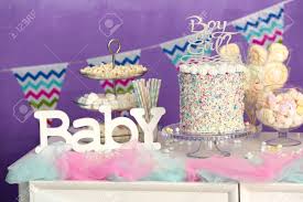 Gifts off the registry, sweet treats, games — most baby showers feature certain classic elements. Boy Or Girl Cake On Buffet Table At Baby Shower Party Stock Photo Picture And Royalty Free Image Image 113208414