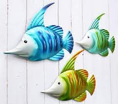 Shop for metal fish wall decor online at target. Home Garden Nautical Decor Figurines Tropical Metal Fish Wall Sculpture Indoor Outdoor Home Decor