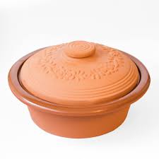 Ancient cookware clay curry pot, small, 7 inch. Inside Glazed Round Clay Pot For Cooking Baking Terracotta Cookware