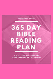 Free Printable 365 Day Bible Reading Plan A Slow Steady