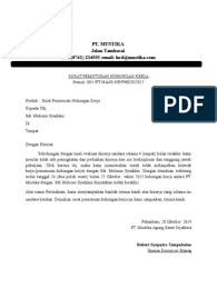 Contoh surat pemberitahuan kontrak kerja tak diperpanjang. Contoh Surat Rasmi Pemecatan Pekerja San Coiy
