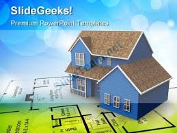 New House Plans Real Estate Powerpoint Templates And Powerpoint Backgrounds 0711 Powerpoint Templates Themes Background