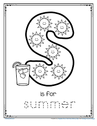 Free Tracing And Coloring Printable Sunny Days And Blue Skies Bring On Summer Alphabetprintable Alphabet Activities Preschool Color Activities Preschool