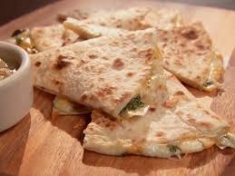 Three Cheese Quesadillas Recipe Cheese Quesadilla Recipe Quesadilla Food Network Recipes
