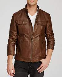 Boss Hugo Boss Malron Leather Jacket Leather Jacket Jackets Leather Jackets Online