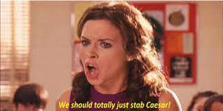 [in her english class essay, after. Gretchen Weiners Caesar Salad We Should Totally Just Stab Caesar Gif On Gifer By Pezar