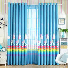The Blue Colored Cute Unicorn Curtains For Kids Room丨boys Room Design丨unicorn Drapes丨rainbow Curtains Pa Kids Curtains Curtain Fabric Design Childrens Curtains