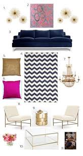 Navy Pink And Gold Home Home Living Room Room