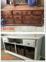 Painted Dresser I Sanded A Little Just To Make The Water Damaged Parts Flat With A Orbital San Refurbished Furniture Repurposed Furniture Refurbished Dressers
