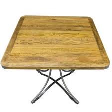 Each square dining table in our collection boasts a bold, rich finish ideal for homes with classically elegant decor. Industrial Vintage Square Cafe Table By The Orchard Furniture Notonthehighstreet Com