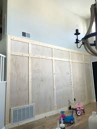 Line up your two pieces until their edges touch; Diy Board And Batten Wall Diy And Home Decor Domestic Blonde