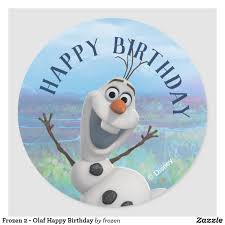 Whether you have a science buff or a harry potter fa. Frozen 2 Olaf Happy Birthday Classic Round Sticker Zazzle Com In 2021 Disney Frozen Birthday Party Disney Frozen Birthday Frozen Birthday Party