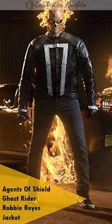 Ghost Rider Agents Of Shield Robbie Reyes Leather Jacket Celebrities Leather Jacket Celebrity Jackets Stylish Leather Jacket
