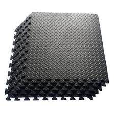 Ottomanson Multi Purpose Black 24 In X 24 In Eva Foam Interlocking Anti Fatigue Exercise Tile Mat 6 Pack Efm 2 Puzzle Mat Ottomanson Interlocking Foam Mats