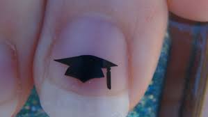 Graduation Cap Nail Art Decals Set Of 20 Vinyl Stickers Class Of 2013 Applique Manicure Pedicure Party Event Accessories Graduation Nails Nail Art Nail Art Decals